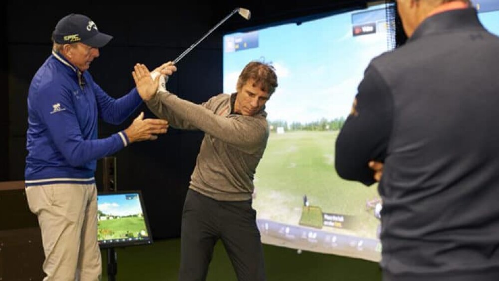 Gianfranco Zola Getting Leadbetter Golfzon Lesson