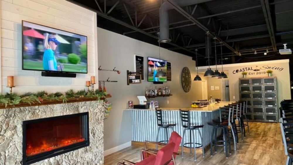 Coastal Swing Bar Area, TVs