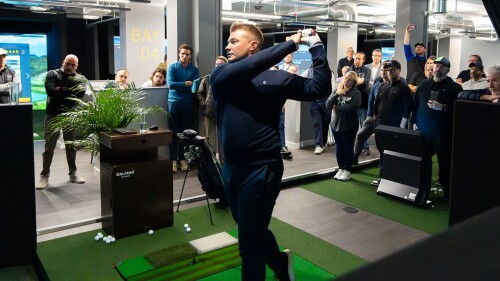 Swing on a Vision Simulator at Golf Rooms