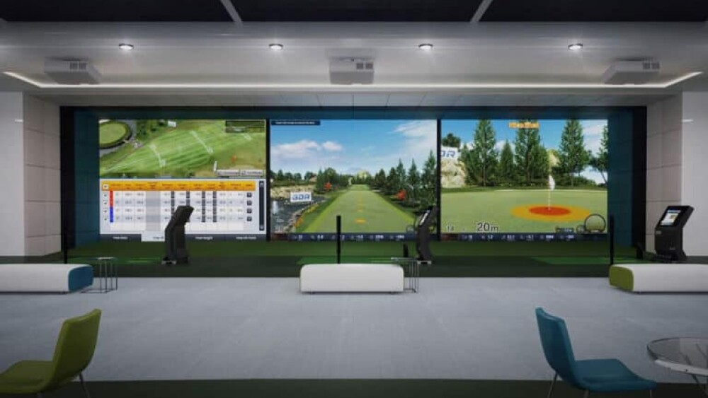 Three GDR Set Up at Golfzon Golf Simulator Range Business