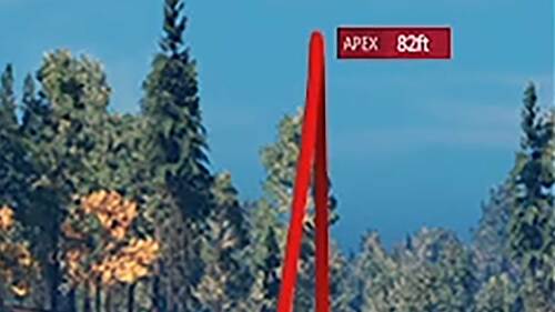 swing and shot analysis screenshot from GDR MAX Lobby