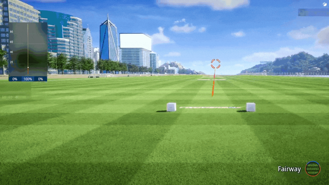 Hitting off the driving range and a chip onto the green