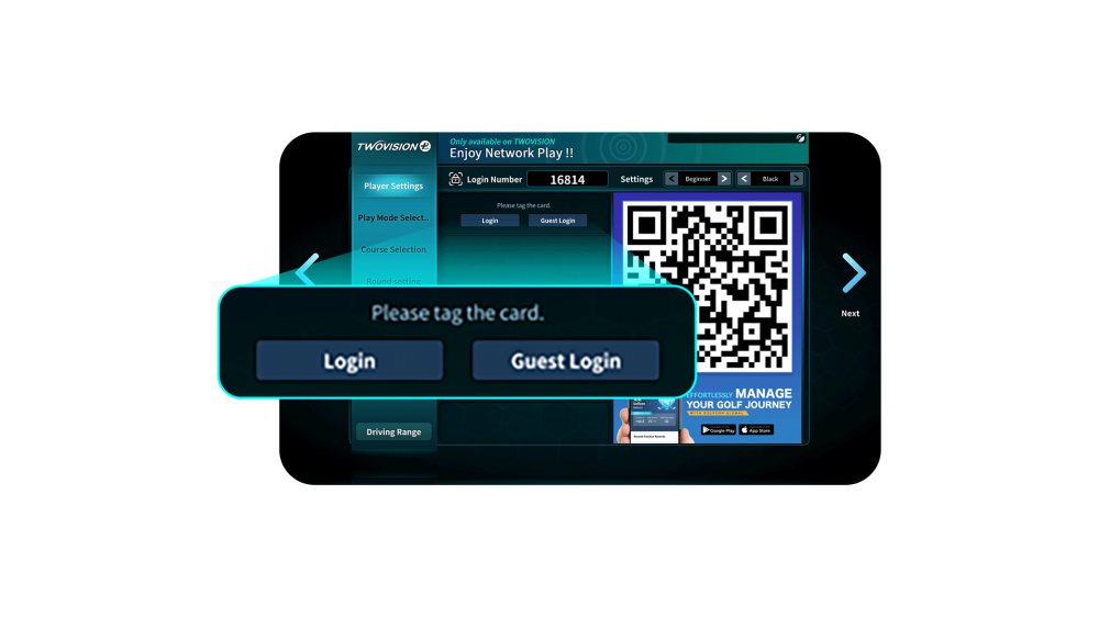 Swing into Spring - Step 1 - Sign into GOLFZON simulator