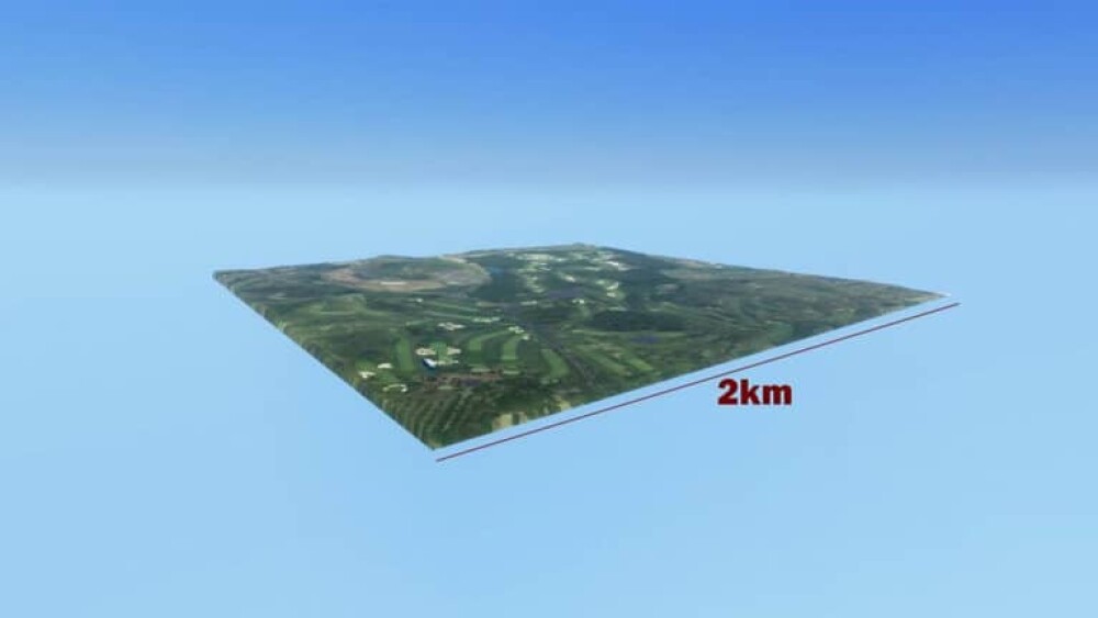 Diagram - Golf Course - Length 2KM