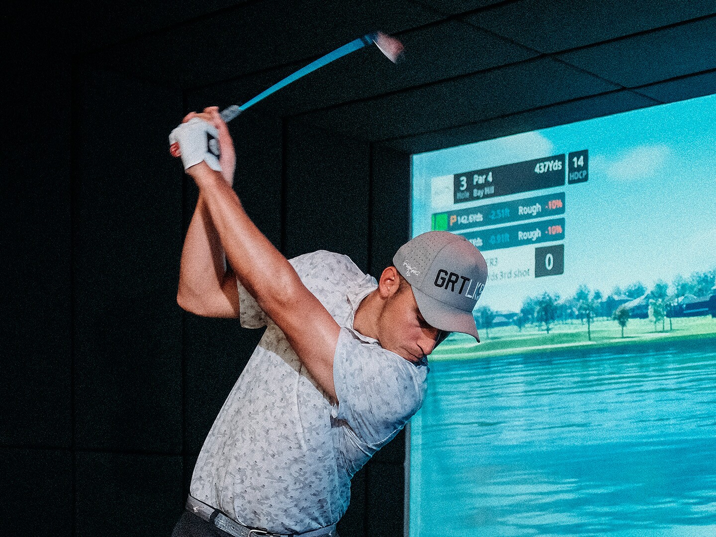 Detroit Player Swinging on a Par 4