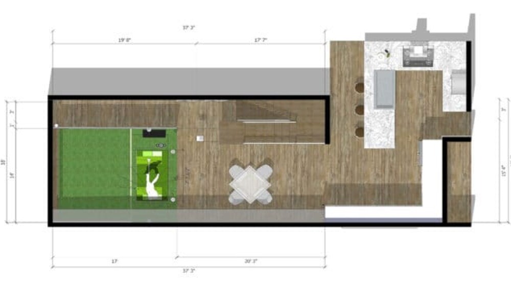 Golf Simulator Plans Diagram for Spacing Requirements