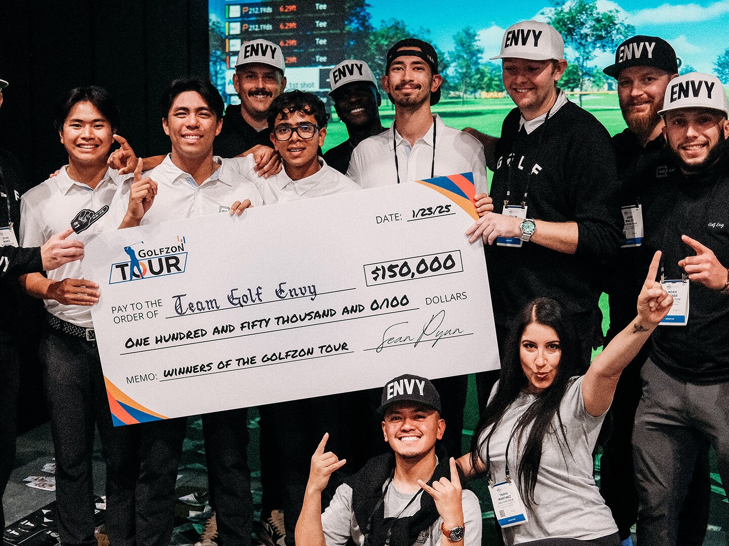 Golf Envy Group Photo with Check