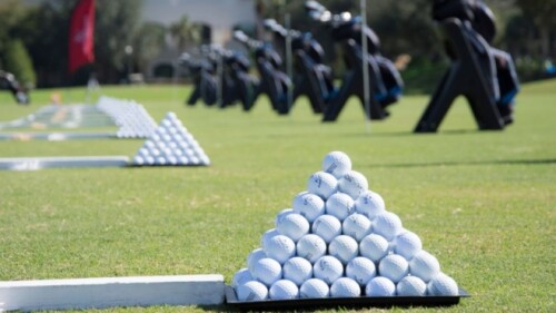 range balls piles at range